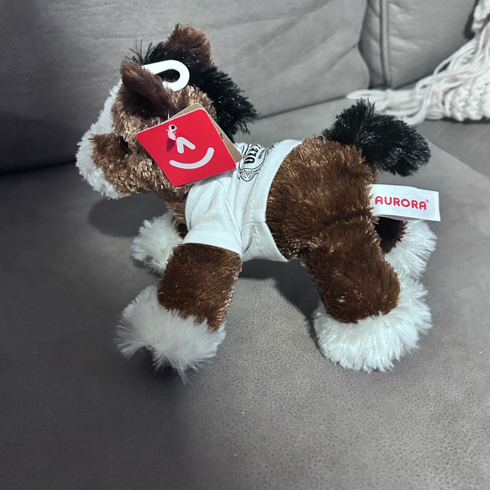50%off w ❤️ 8 Inch Mini Flopsie Clydes Horse Plush Stuffed Animal by Aurora NWT
